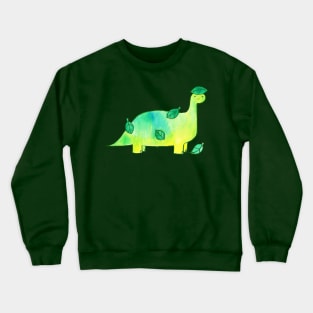 Leaf Dinosaur Watercolor Crewneck Sweatshirt